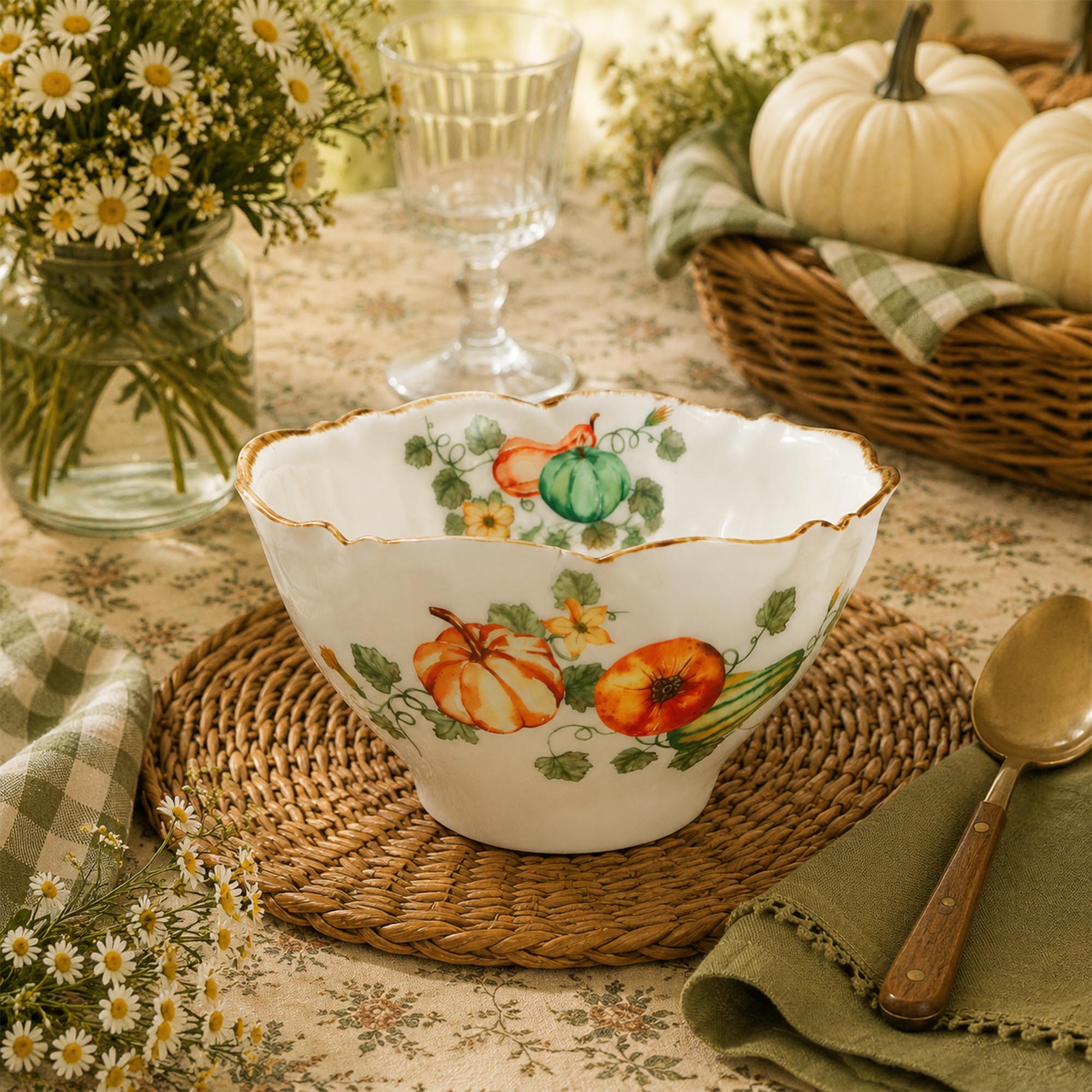 Donglin Homeware Gilded Harvest Collection Salad Bowl