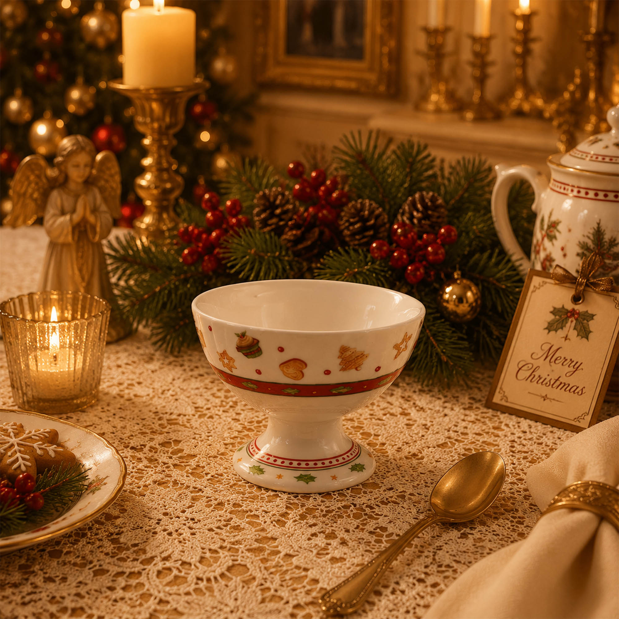 Donglin Homeware Gingerbread Christmas Collection Ice Cream Cup