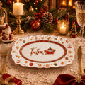 Donglin Homeware Gingerbread Christmas Collection Oval Plate 10-inch