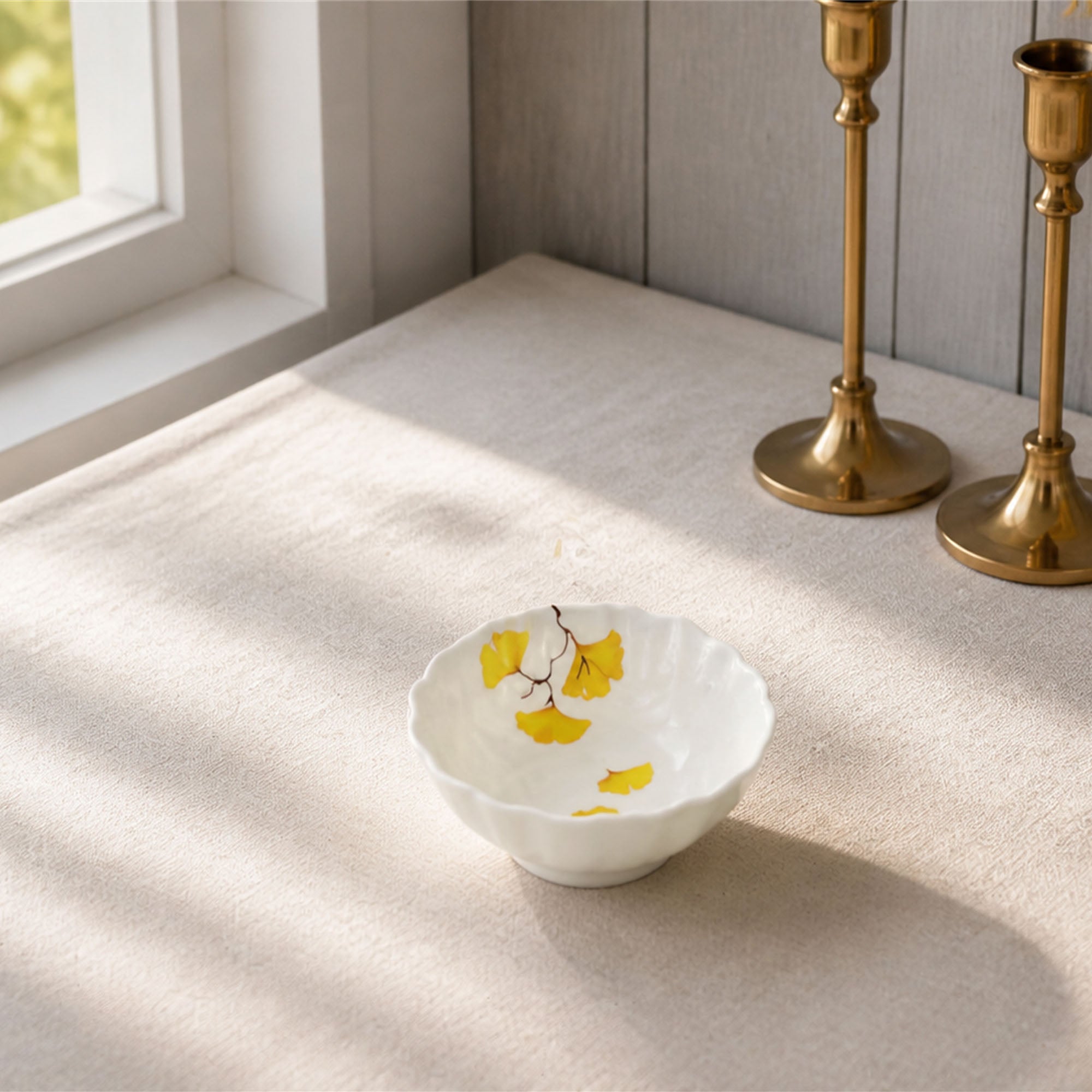 Donglin Homeware Ginkgo Leaf - Minimalist Style Ceramic Bowl 6-inch Type 2