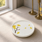 Donglin Homeware Ginkgo Leaf - Minimalist Style Ceramic Dessert Plate 7.5-inch
