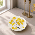 Donglin Homeware Ginkgo Leaf - Minimalist Style Ceramic Scalloped Plate 9-inch
