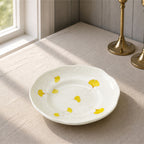 Donglin Homeware Ginkgo Leaf - Minimalist Style Ceramic Soup Plate 8-inch