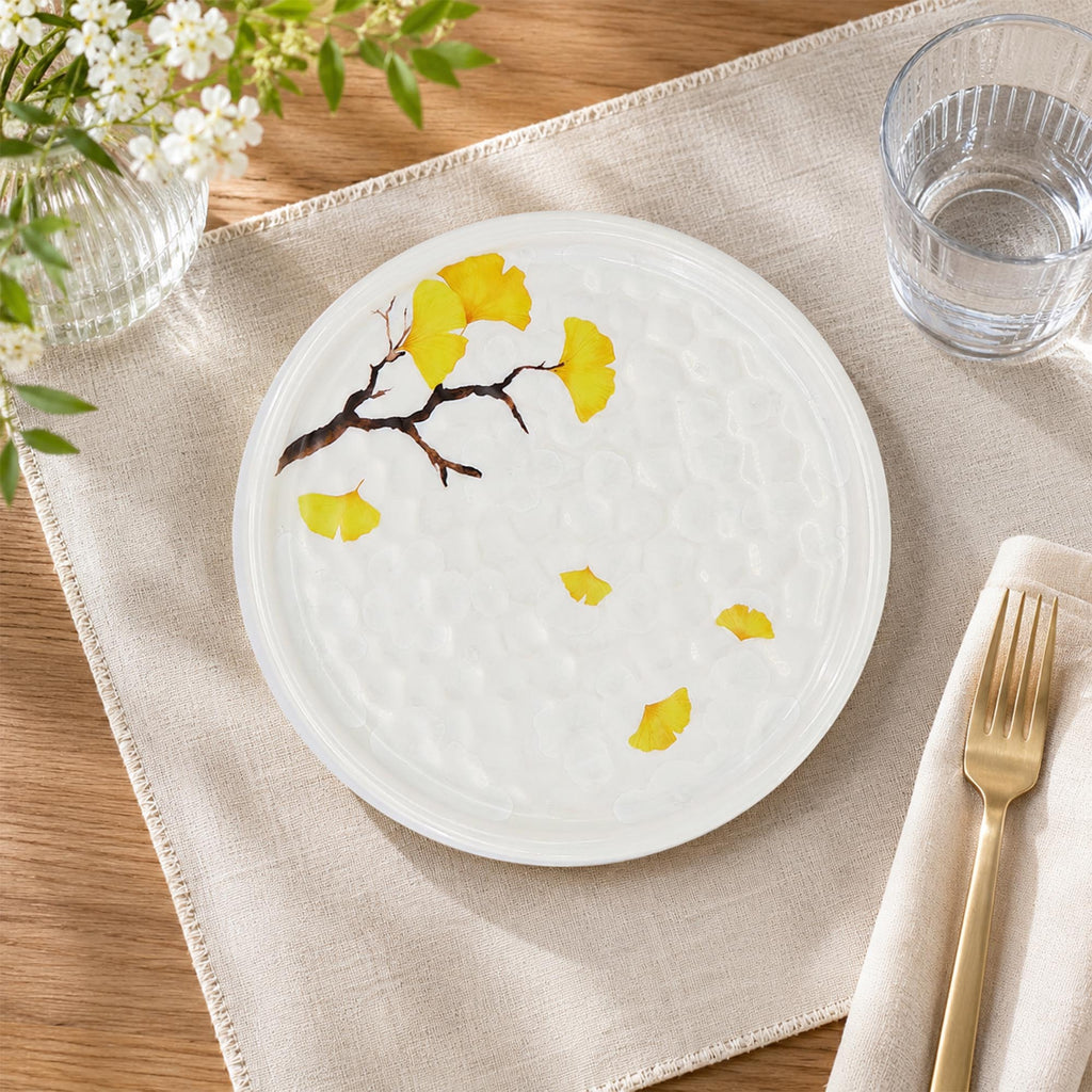 Donglin Homeware Ginkgo Serenity Collection Dessert Plate 7.5-inch
