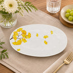 Donglin Homeware Ginkgo Serenity Collection Oval Plate 13-inch