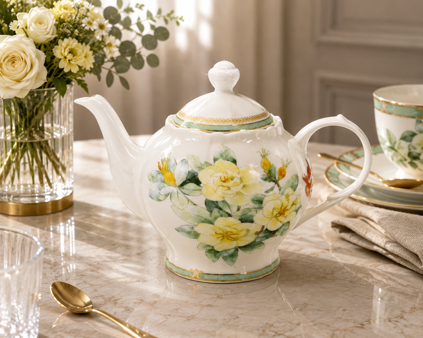 Donglin Homeware Herb - Natural Style Botanical Series Cassia Seed Teapot 1600cc