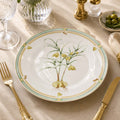 Donglin Homeware Herb - Natural Style Botanical Series Dendrobium 8-inch Coupe Plate