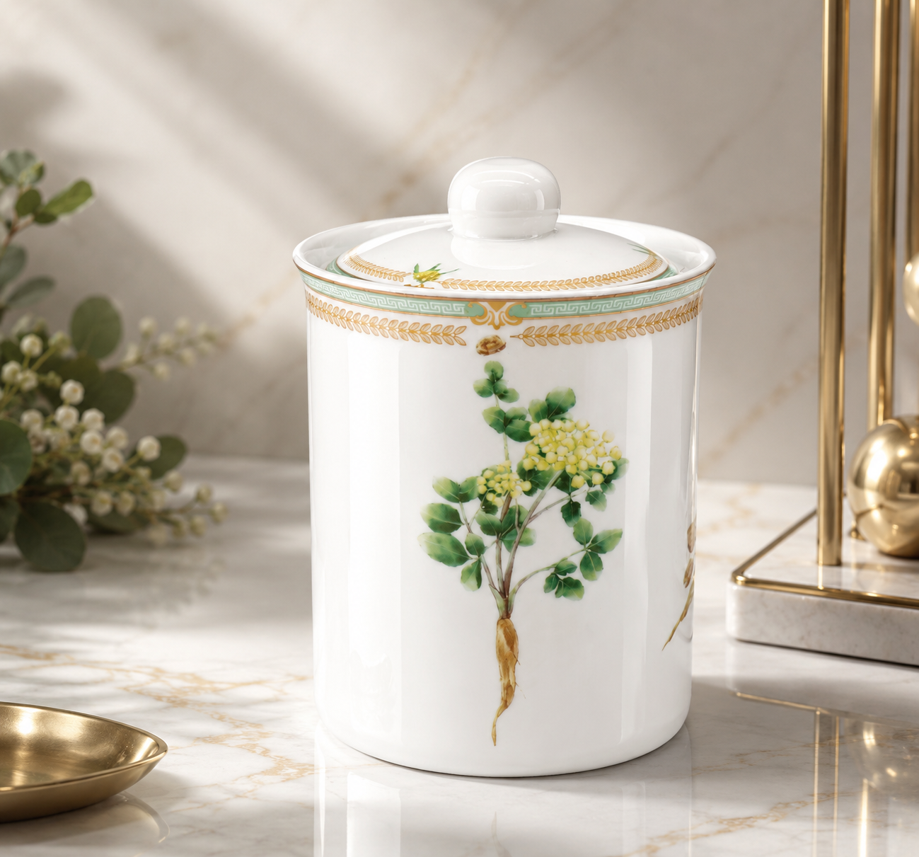 Donglin Homeware Herb - Natural Style Botanical Series Glehnia Canister 800ml