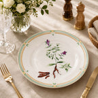 Donglin Homeware Herb - Natural Style Botanical Series Gromwell Root 8-inch Coupe Plate
