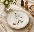 Donglin Homeware Herb - Natural Style Botanical Series Gromwell Root 8-inch Coupe Plate