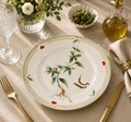 Donglin Homeware Herb - Natural Style Botanical Series Morinda Root 8-inch Coupe Plate