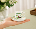Donglin Homeware Herb - Natural Style Botanical Series Mulberry Cup and Saucer 100cc