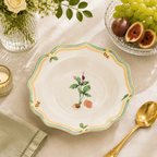 Donglin Homeware Herb - Natural Style Botanical Series Pinellia 9-inch Soup Plate