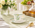 Donglin Homeware Herb - Natural Style Botanical Series Sophora Root Cup and Saucer 100cc