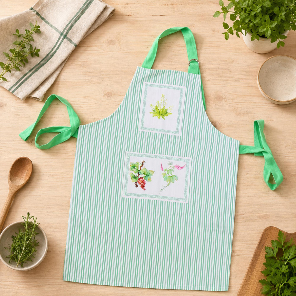 Donglin Homeware Herbs Botanical Lifestyle Collection Apron