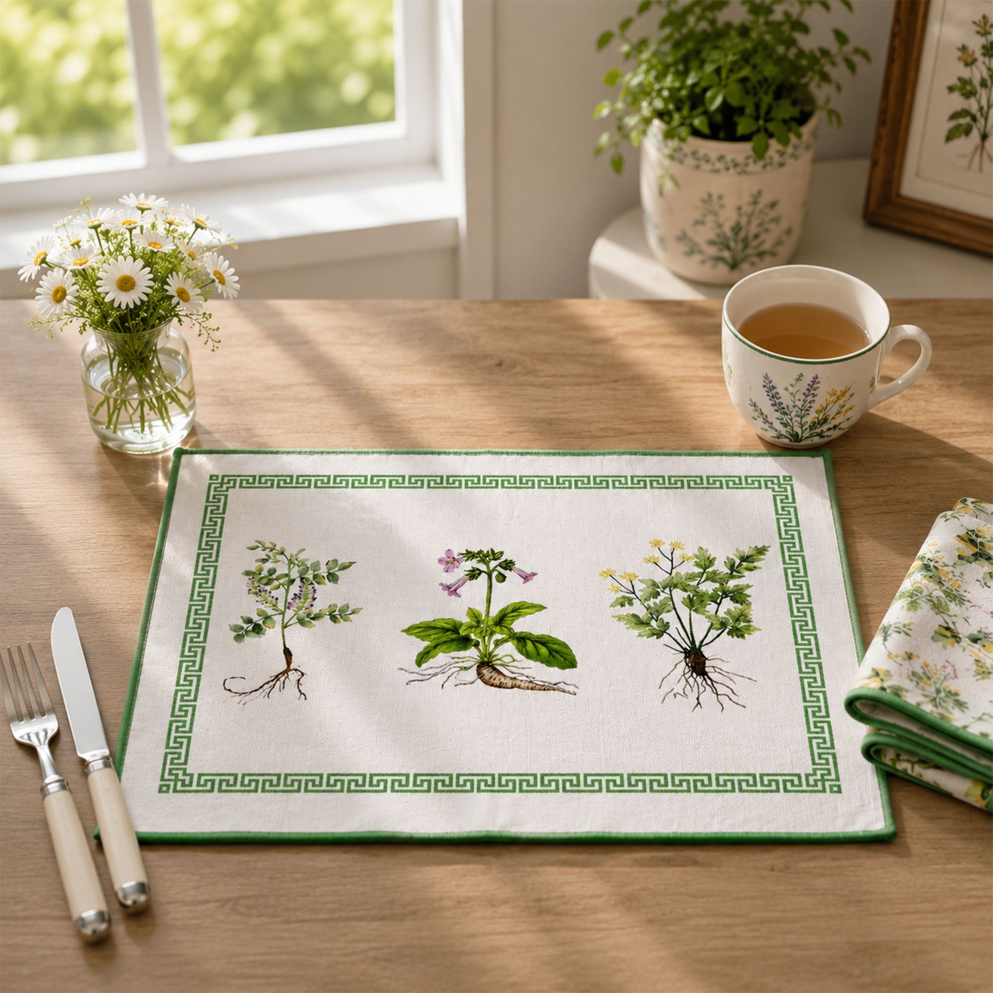 Donglin Homeware Herbs Botanical Lifestyle Collection Placemat