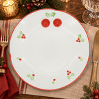 Donglin Homeware Holly Berry Cheer Collection Dinner Plate 12-inch