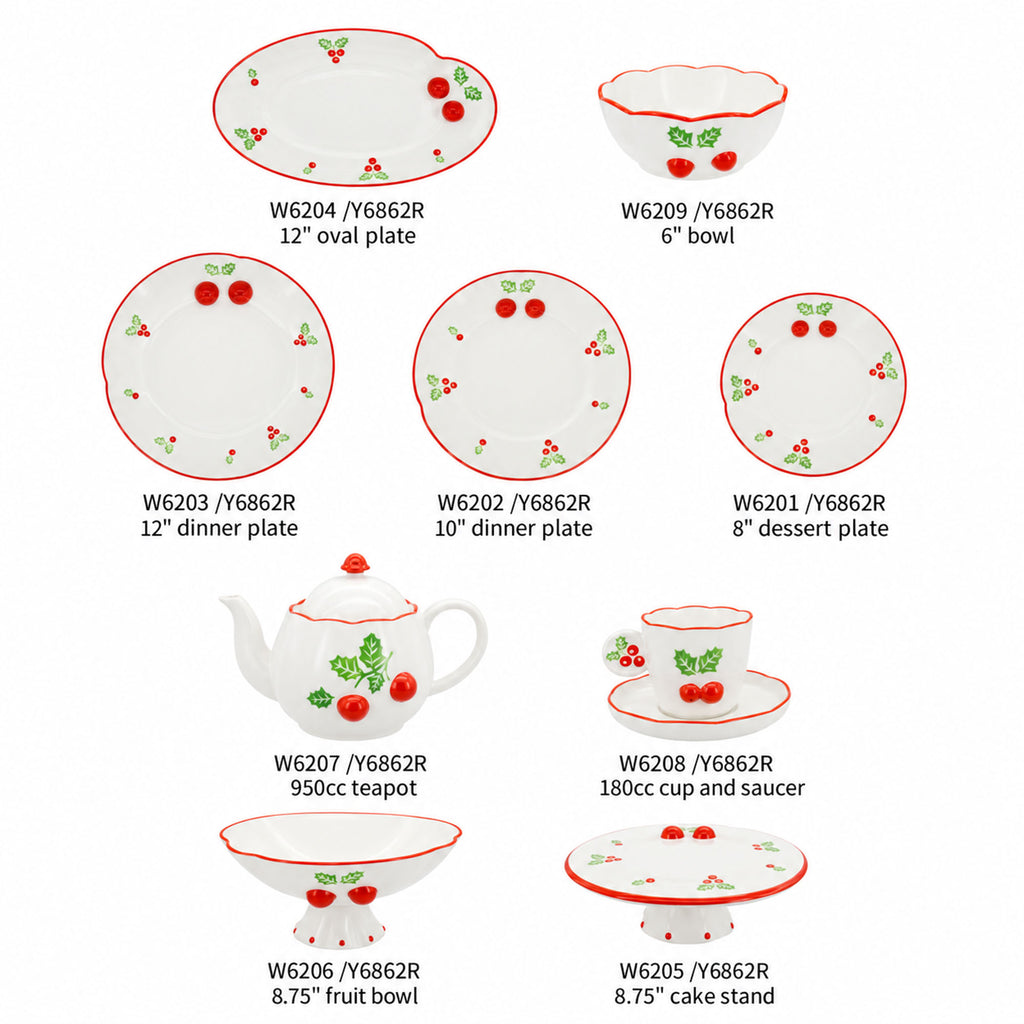 Donglin Homeware Holly Berry Cheer Collection Shapes