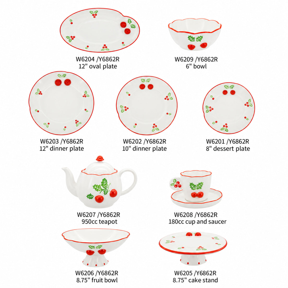 Donglin Homeware Holly Berry Cheer Collection Shapes