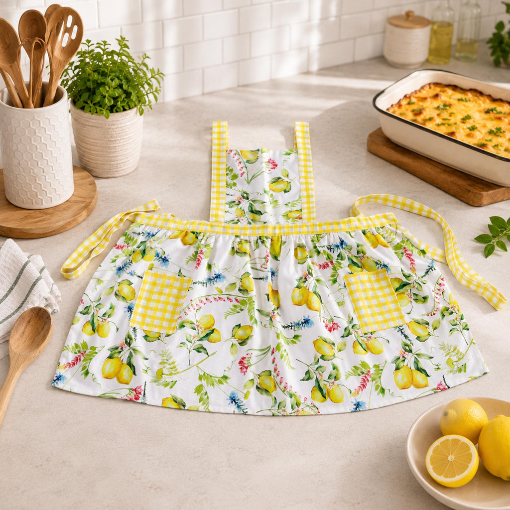Donglin Homeware Lemon Coordinated Home Collection Kids Apron