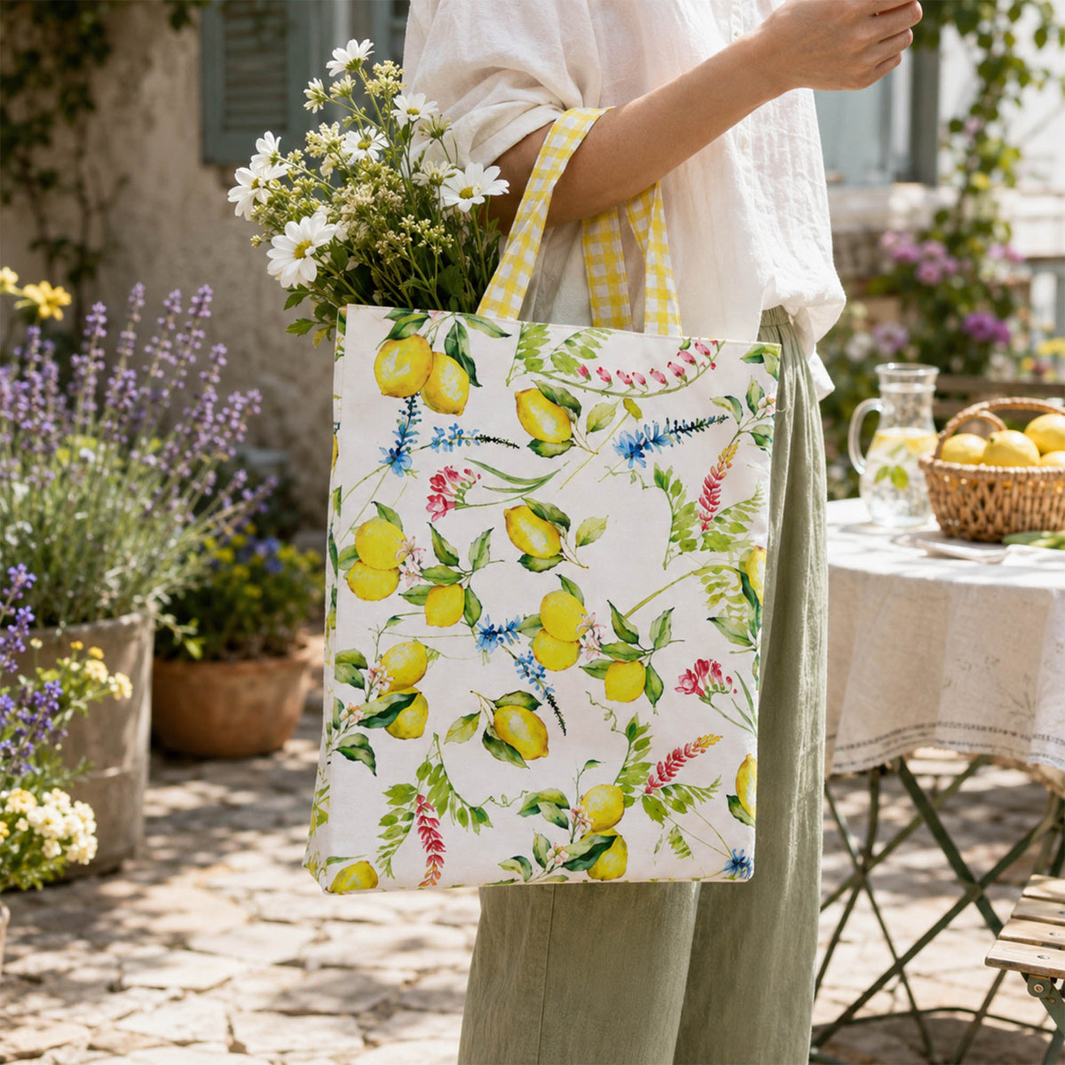 Donglin Homeware Lemon Coordinated Home Collection Shopping Bag