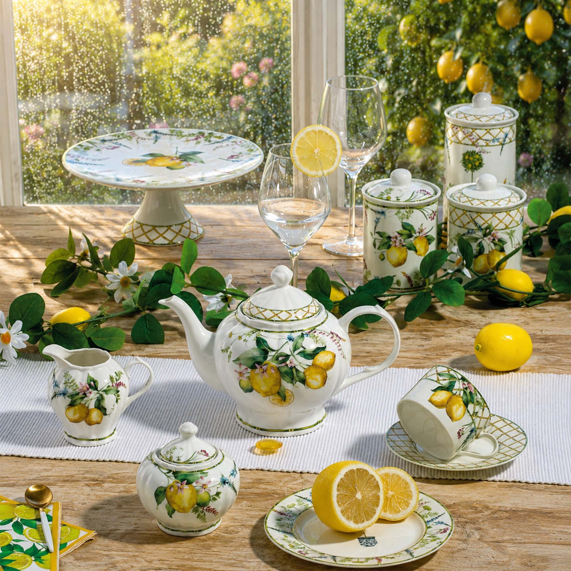 Donglin Homeware Lemon Farmhouse Ceramic Dinnerware Set  New Bone China