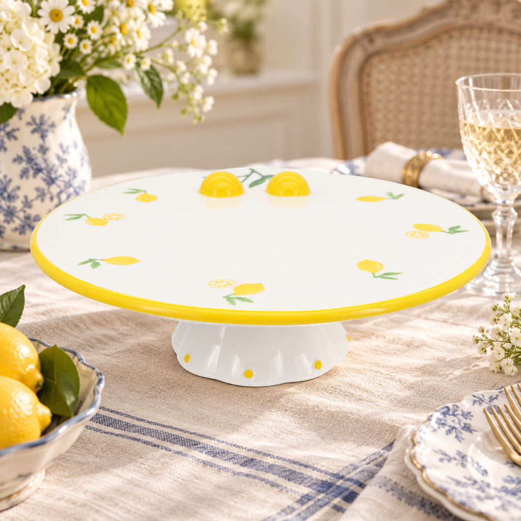 Donglin Homeware Lemon Garden Collection Fruit Bowl 8.75-inch