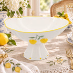 Donglin Homeware Lemon Garden Collection Fruit Bowl 8.75-inch