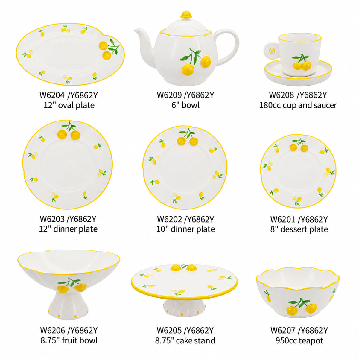 Donglin Homeware Lemon Garden Collection Shapes