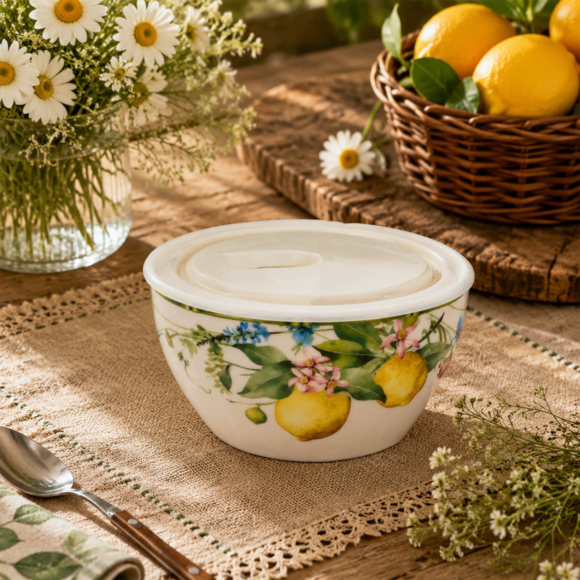 Donglin Homeware Lemon Grove Collection Storage Bowl 5-inch
