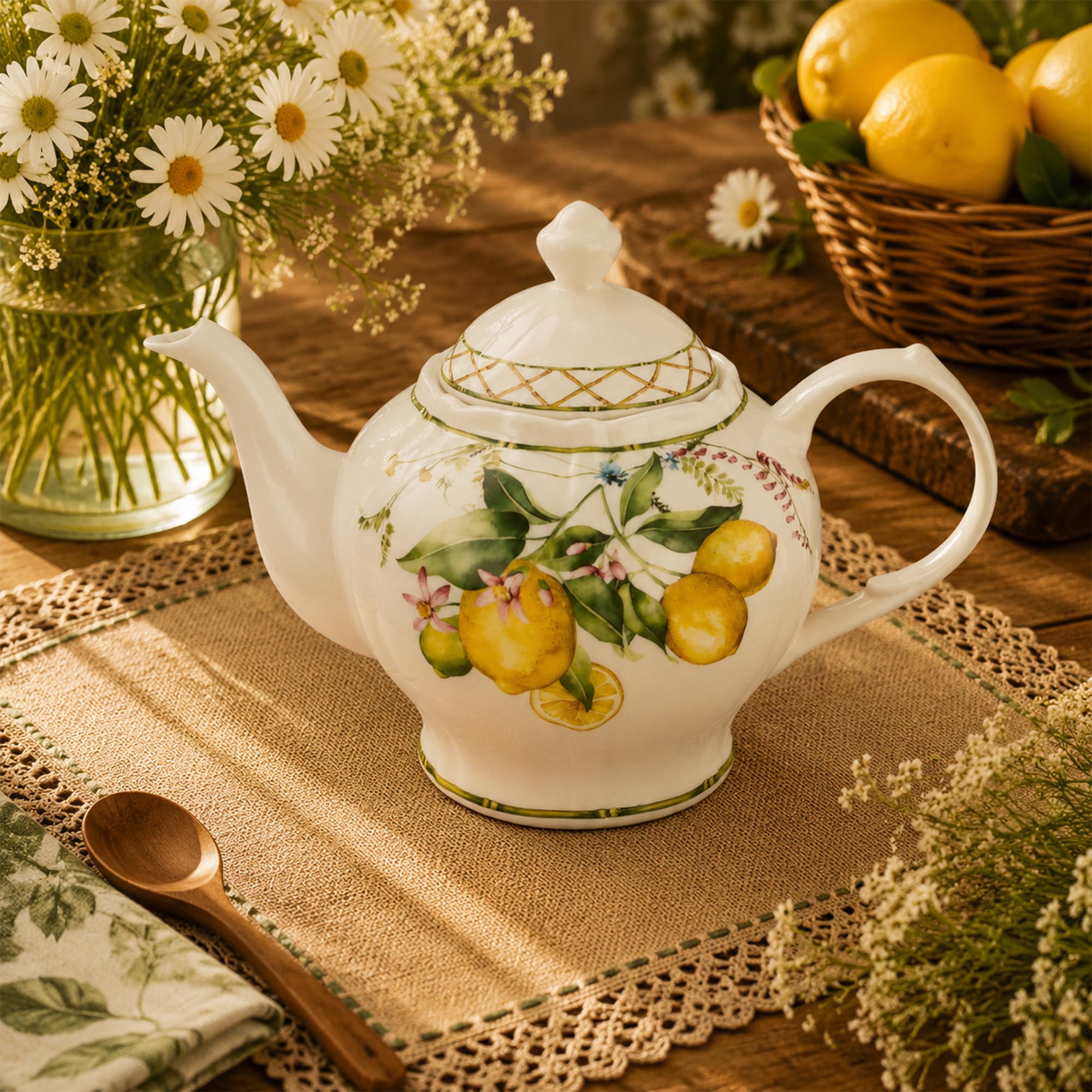 Donglin Homeware Lemon Grove Collection Teapot 1600cc
