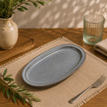 Donglin Homeware Mineral Horizon Collection Oval Plate  13-inch