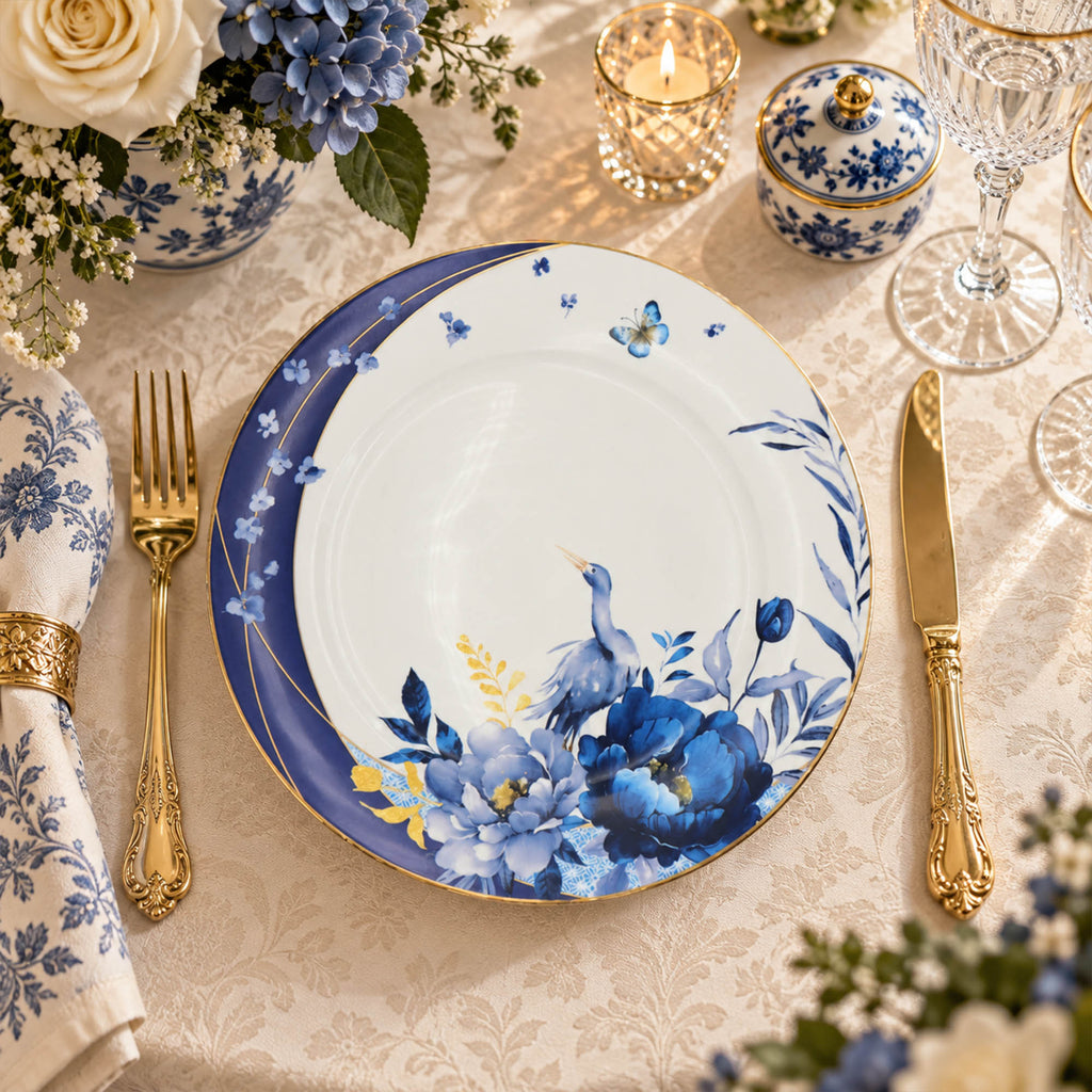 Donglin Homeware Nocturne Bloom Collection Dinner Platte 10.5-inch