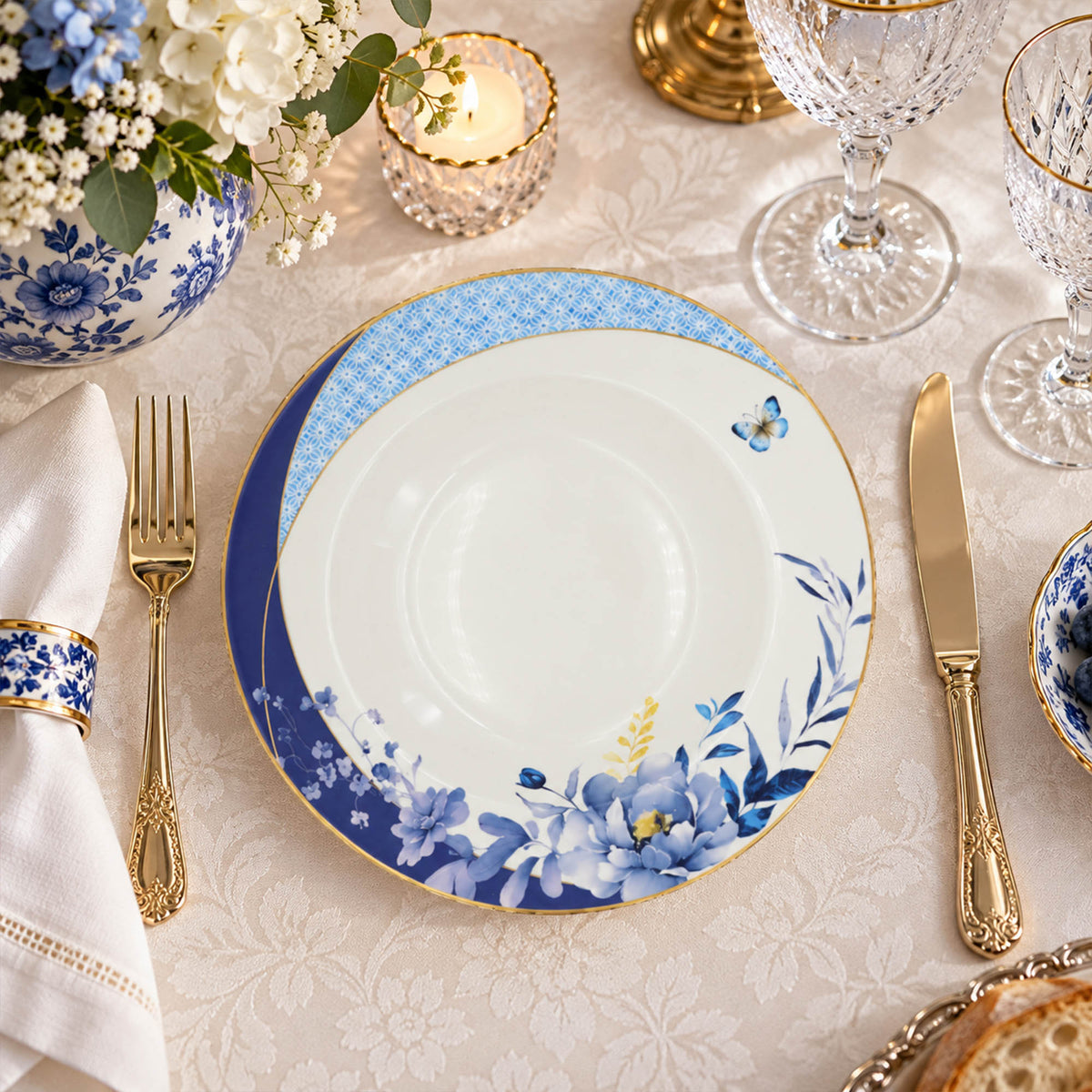 Donglin Homeware Nocturne Bloom Collection Soup Platte 8.5-inch
