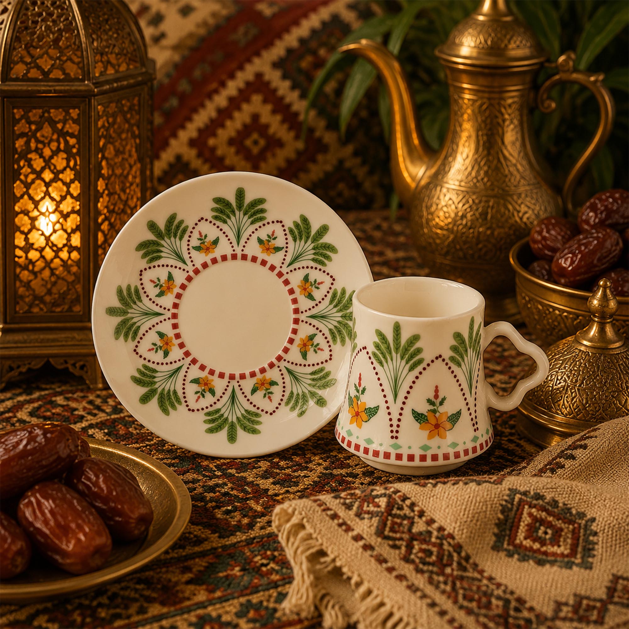 Donglin Homeware Oasis Heritage Collection Cup and Saucer 80cc
