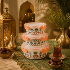 Donglin Homeware Oasis Heritage Collection Opal Glass Circle Food Container