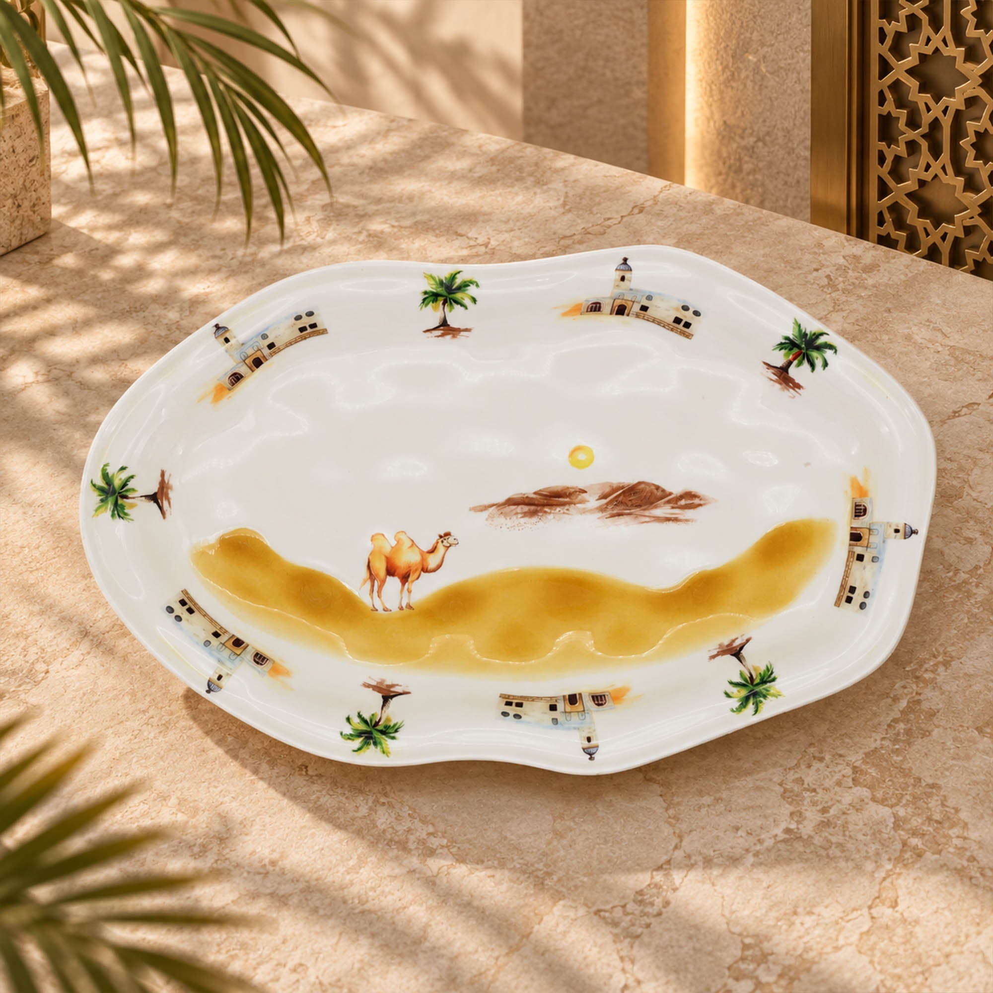 Donglin Homeware Oasis Mirage Collection Oval Plate 13-inch