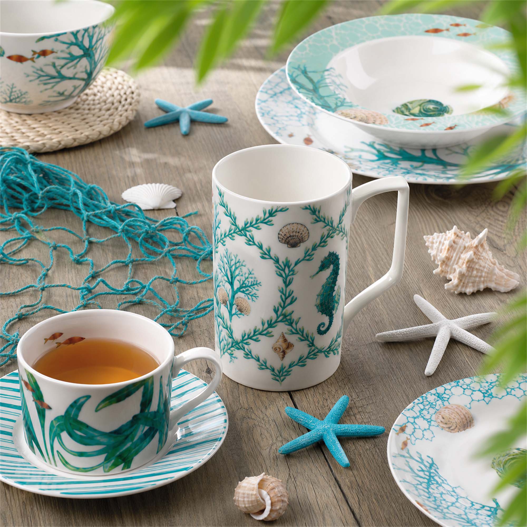 Donglin Homeware Ocean Story - Nature Style Ceramic Coffee Set