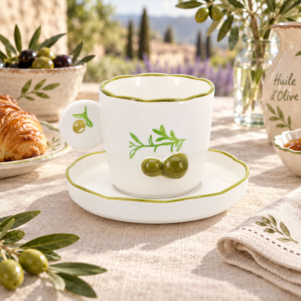 Donglin Homeware Olive Grove Collection Cup and Saucer 180cc