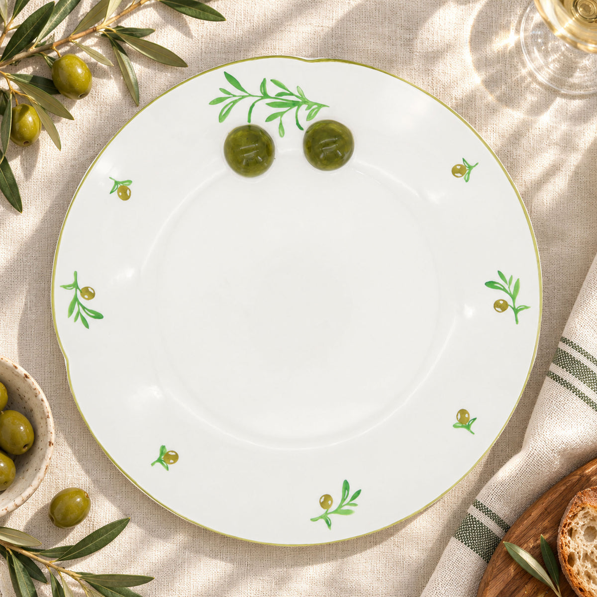Donglin Homeware Olive Grove Collection Dinner Plate 12-inch