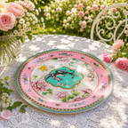 Donglin Homeware Opulent Phoenix - Vintage Style Ceramic Dinner Tray 10.5-inch