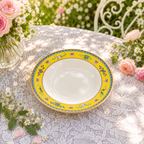 Donglin Homeware Opulent Phoenix - Vintage Style Ceramic Soup Plate 8.5-inch