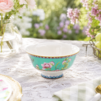 Donglin Homeware Opulent Phoenix - Vintage Style Ceramic Bowl 4.75-inch