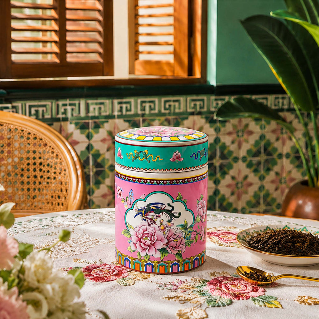 Dongline Homeware Opulent Phoenix - Vintage Style Ceramic Canister 800ml