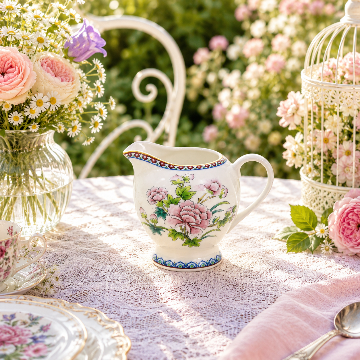 Donglin Homeware Opulent Phoenix - Vintage Style Ceramic Creamer 300cc