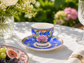 Donglin Homeware Opulent Phoenix - Vintage Style Ceramic Cup and Saucer 220cc