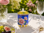 Donglin Homeware Opulent Phoenix - Vintage Style Ceramic Lidded Cup 350cc 
