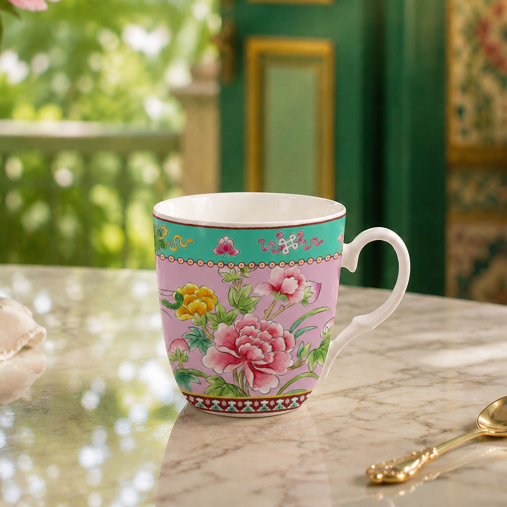 Donglin Homeware Opulent Phoenix - Vintage Style Ceramic Mug 350cc