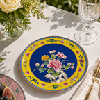 Donglin Homeware Opulent Phoenix - Vintage Style Ceramic Soup Plate 8-inch