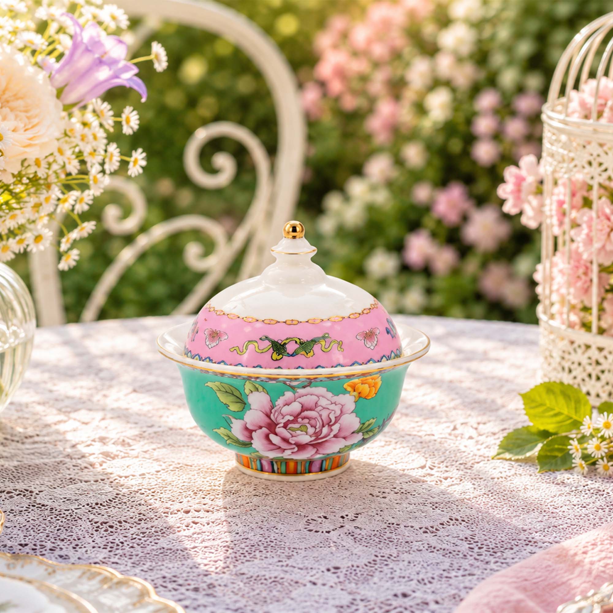 Donglin Homeware Opulent Phoenix - Vintage Style Ceramic Stewing Pot 280cc 